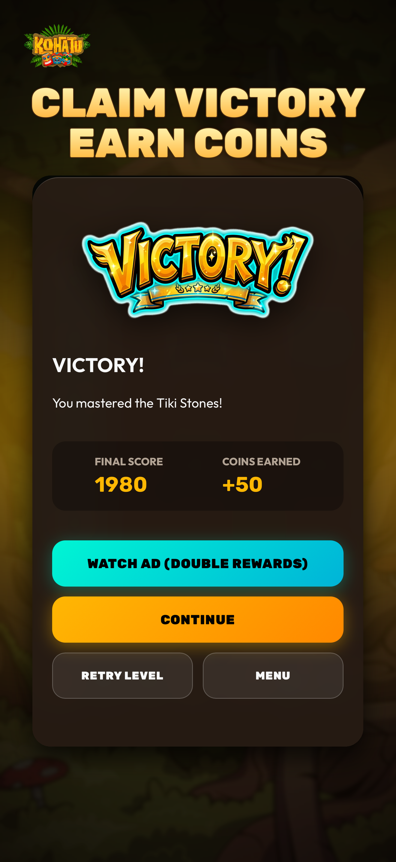 Victory screen
